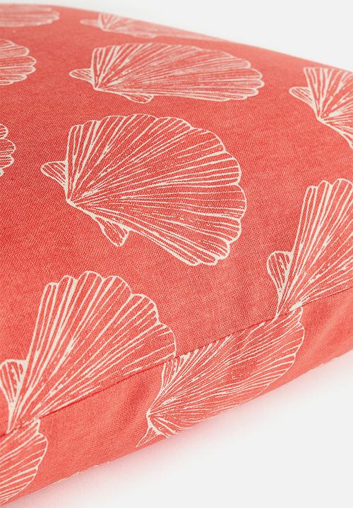H&M - Patterned cushion cover - coral pink/patterned