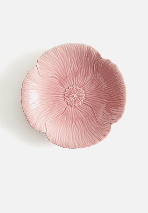 H&M - Stoneware serving plate - pink