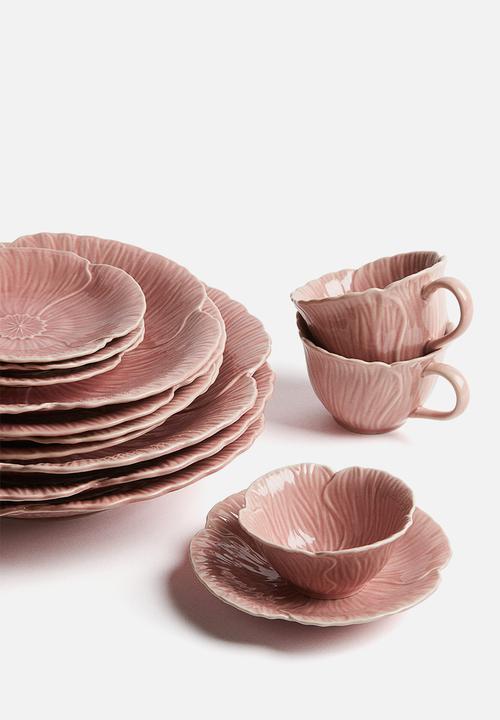 H&M - Stoneware serving plate - pink