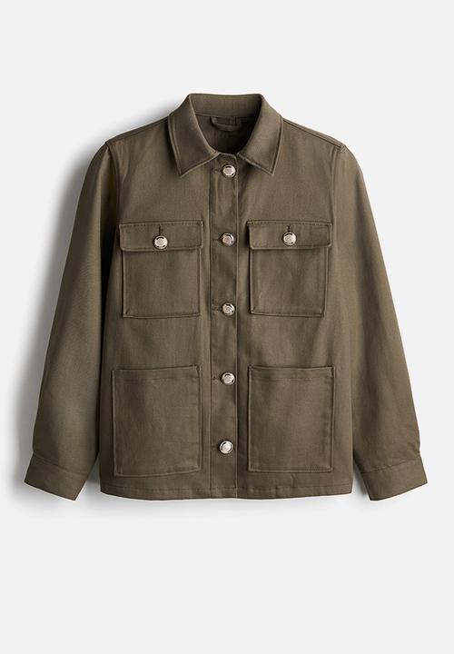 H&M - Cotton utility jacket - khaki green