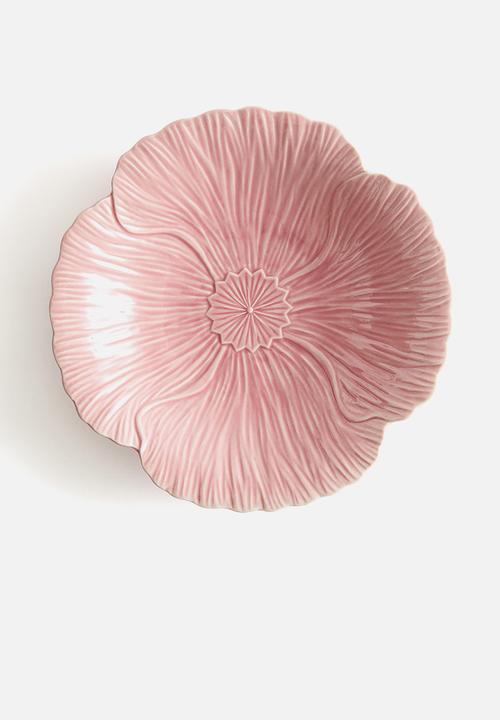 H&M - Large stoneware serving plate - pink