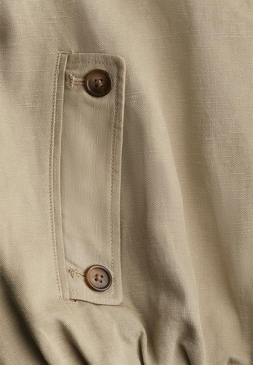 H&M - Linen-blend bomber jacket - beige