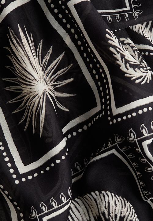 H&M - Beach kaftan - black patterned 