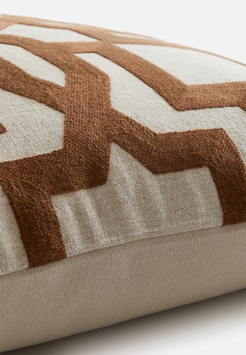 H&M - Patterned cushion cover - brown/patterned