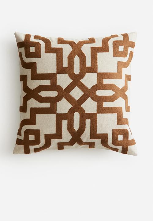 H&M - Patterned cushion cover - brown/patterned