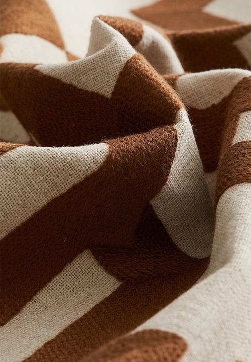 H&M - Patterned cushion cover - brown/patterned
