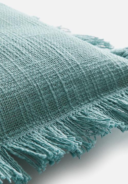 H&M - Slub weave cushion cover - turquoise