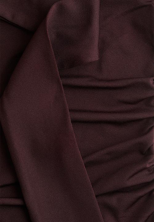 H&M - Draped one-shoulder top - burgundy