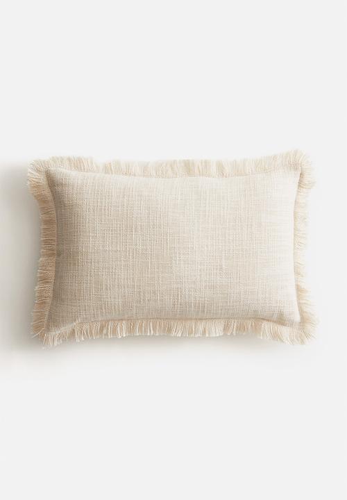 H&M - Slub weave cushion cover - light beige