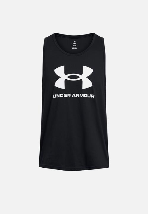 Under Armour - UA SPORTSTYLE LOGO TANK - Black & White