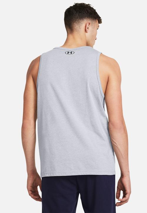 Under Armour - UA SPORTSTYLE LOGO TANK - Steel Light Heather & Black