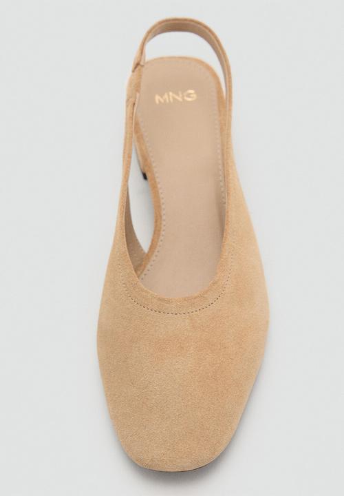 MANGO - Game1 suede heel - light/pastel brown