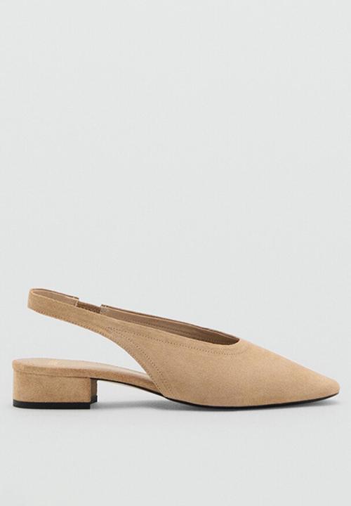 MANGO - Game1 suede heel - light/pastel brown
