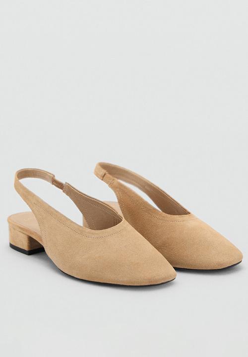 MANGO - Game1 suede heel - light/pastel brown