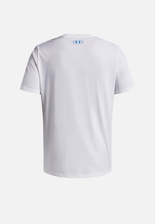 Under Armour - Ua triple stack lc logo short sleeve - white & blue atlantis