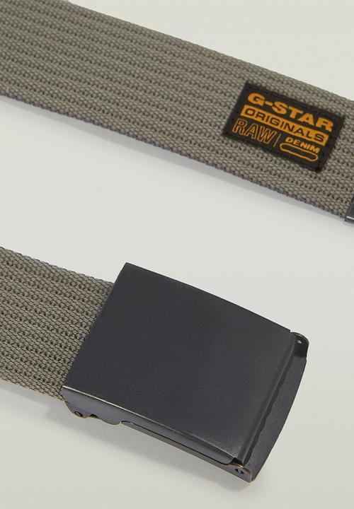 G-STAR - Webbing Belt - Black Metal/Gs Grey