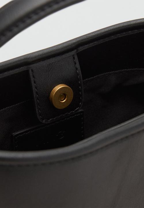 MANGO - Isoldo bucket bag - black
