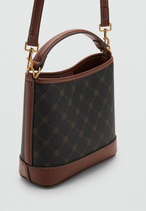 MANGO - Isoldo bucket bag-brown