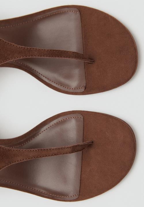 MANGO - Jamaica leather heel - dark brown
