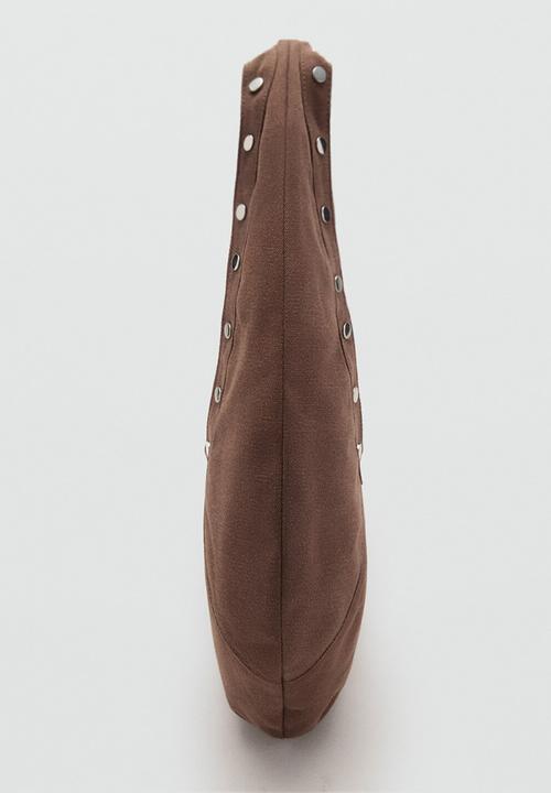 MANGO - Dru shoulder bag-dark brown