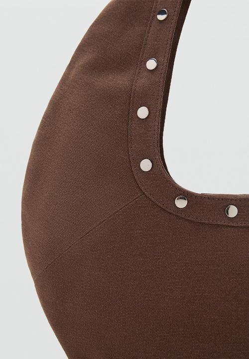 MANGO - Dru shoulder bag-dark brown