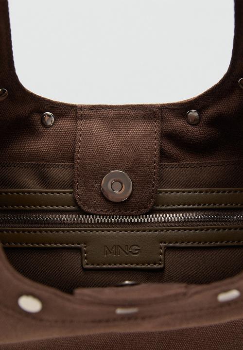 MANGO - Dru shoulder bag-dark brown