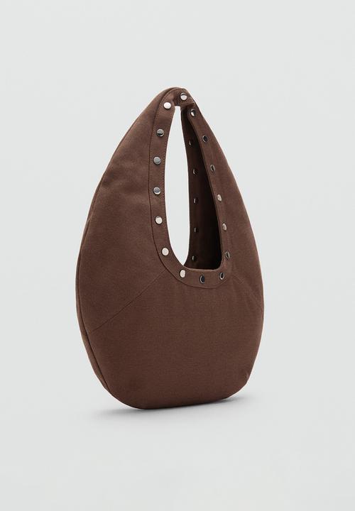 MANGO - Dru shoulder bag-dark brown