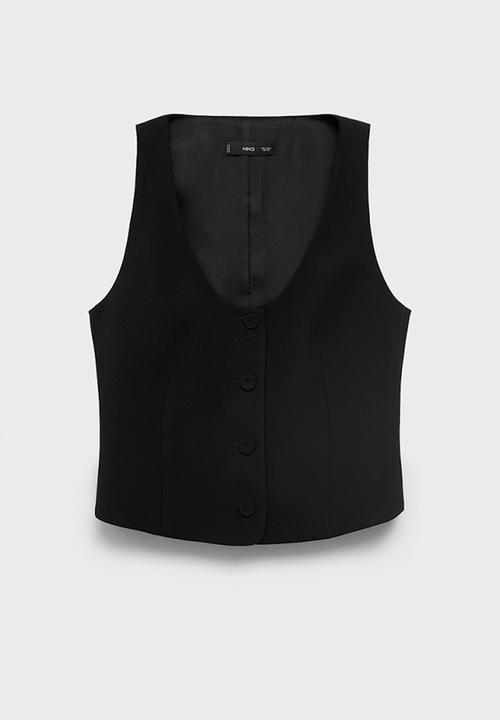 MANGO - Vest Iguana  -  Black