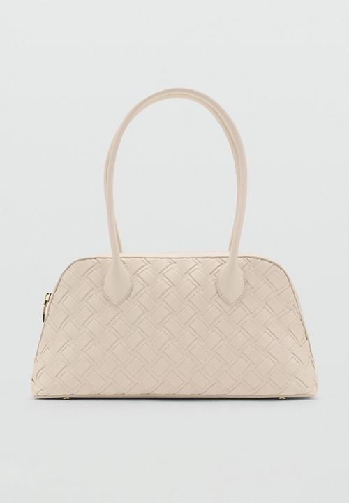 MANGO - Clavel bowling bag-natural