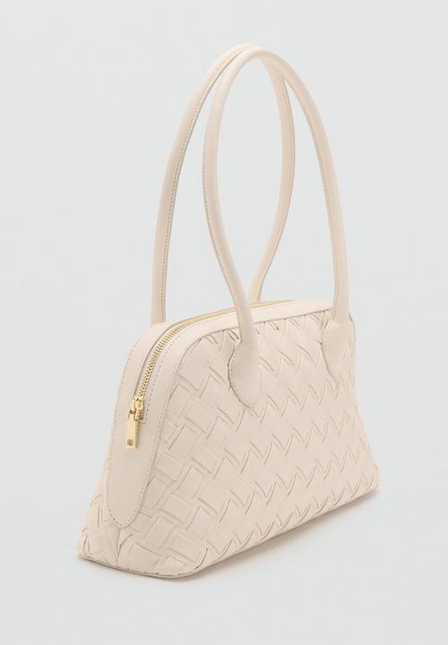 MANGO - Clavel bowling bag-natural