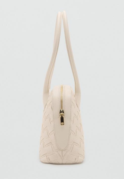 MANGO - Clavel bowling bag-natural