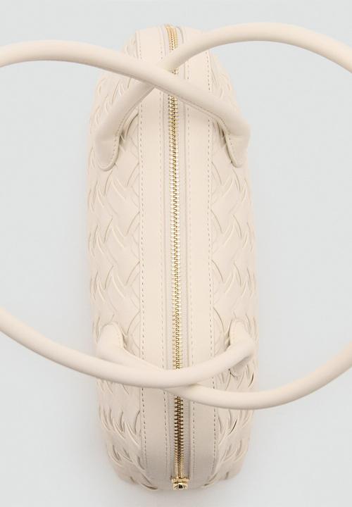 MANGO - Clavel bowling bag-natural