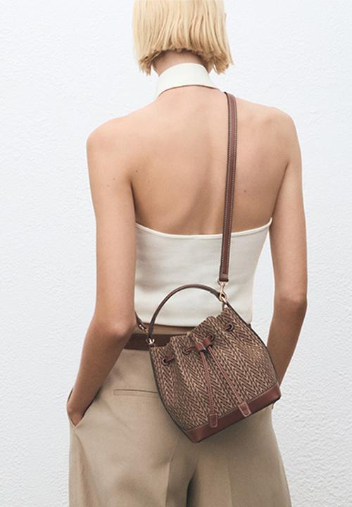 MANGO - Ramiro bucket bag - brown