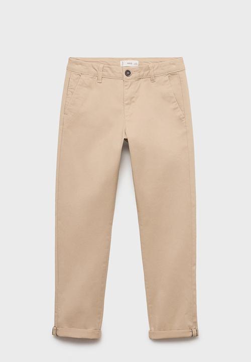 MANGO - Trousers Piccolo - Light Pastel Brown