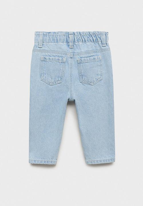 MANGO - Jeans Paperbag - Open Blue