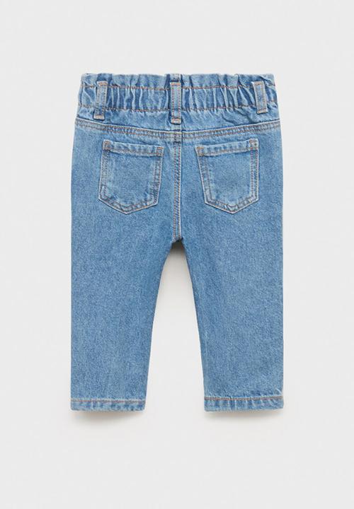 MANGO - Jeans Paperbag - Open Blue