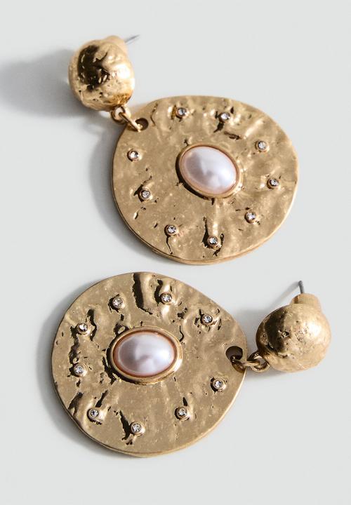 MANGO - Cat earrings - gold