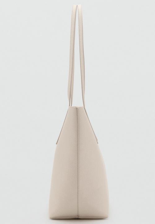 MANGO - Maribel tote bag - medium natural
