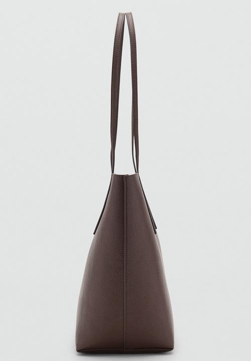 MANGO - Maribel tote bag - dark brown
