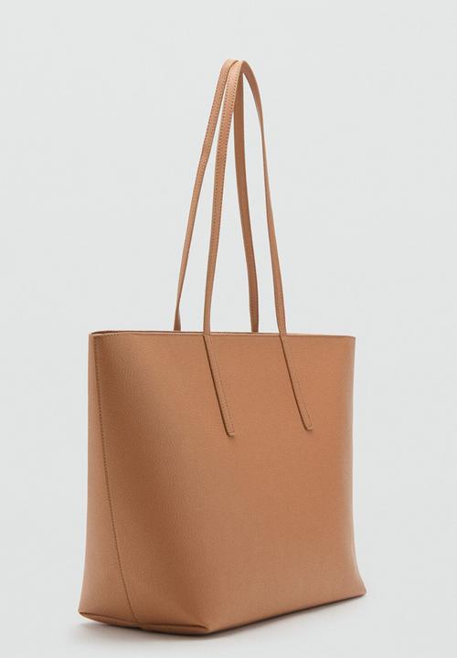 MANGO - Maribel tote bag - medium brown