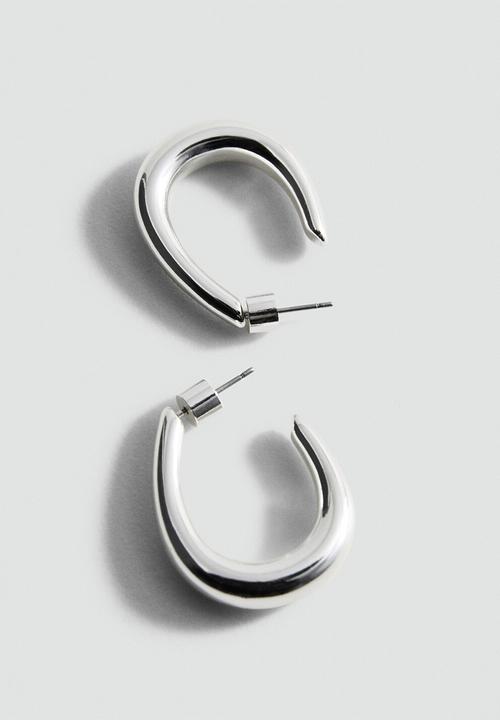 MANGO - Javila earrings - silver