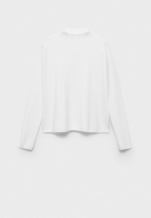 MANGO - Sweater Chimney - Light Beige