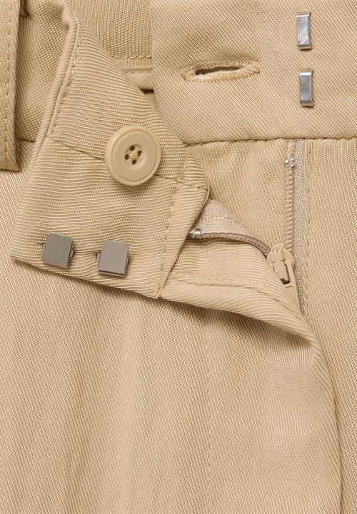 MANGO - Trousers Deia - Light Beige