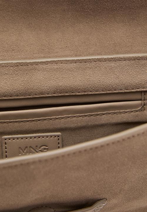 MANGO - Mash shoulder bag - brown
