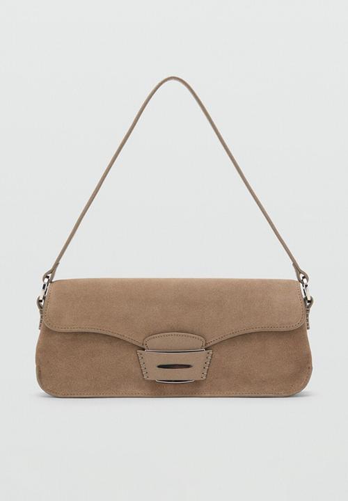 MANGO - Mash shoulder bag - brown