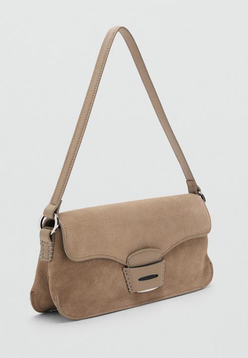 MANGO - Mash shoulder bag - brown