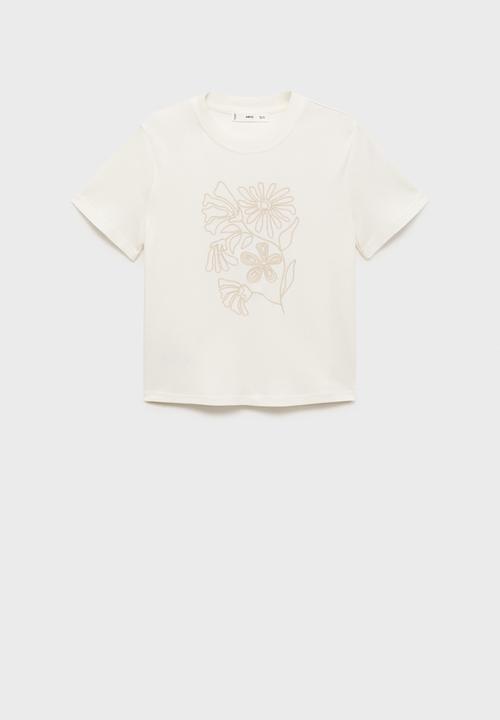 MANGO - T-Shirt Corsica - Natural