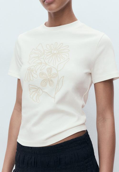 MANGO - T-Shirt Corsica - Natural
