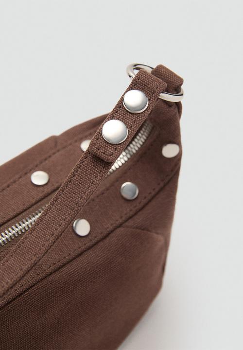 MANGO - Dru shoulder bag - dark brown