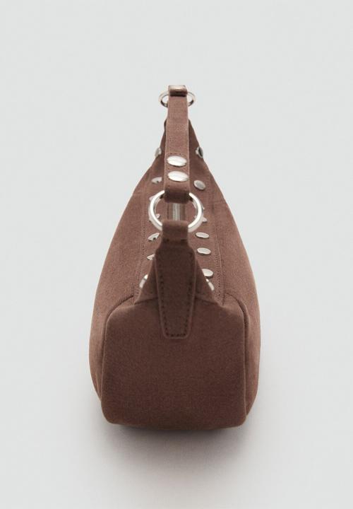 MANGO - Dru shoulder bag - dark brown